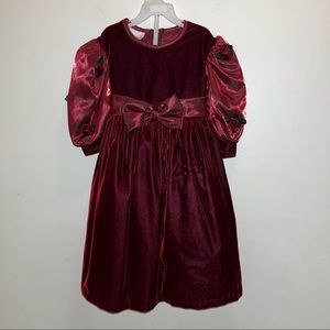 Bonnie Jean Burgundy Formal Kids Dress
